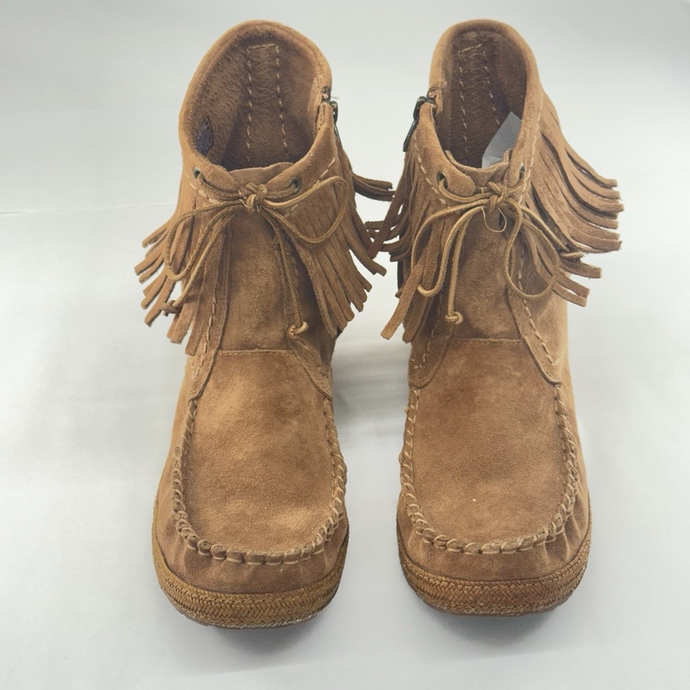 UGG® Australia Kyleigh Women's Boots Ankle Side Zip Moccasin Size 9 Chestnut